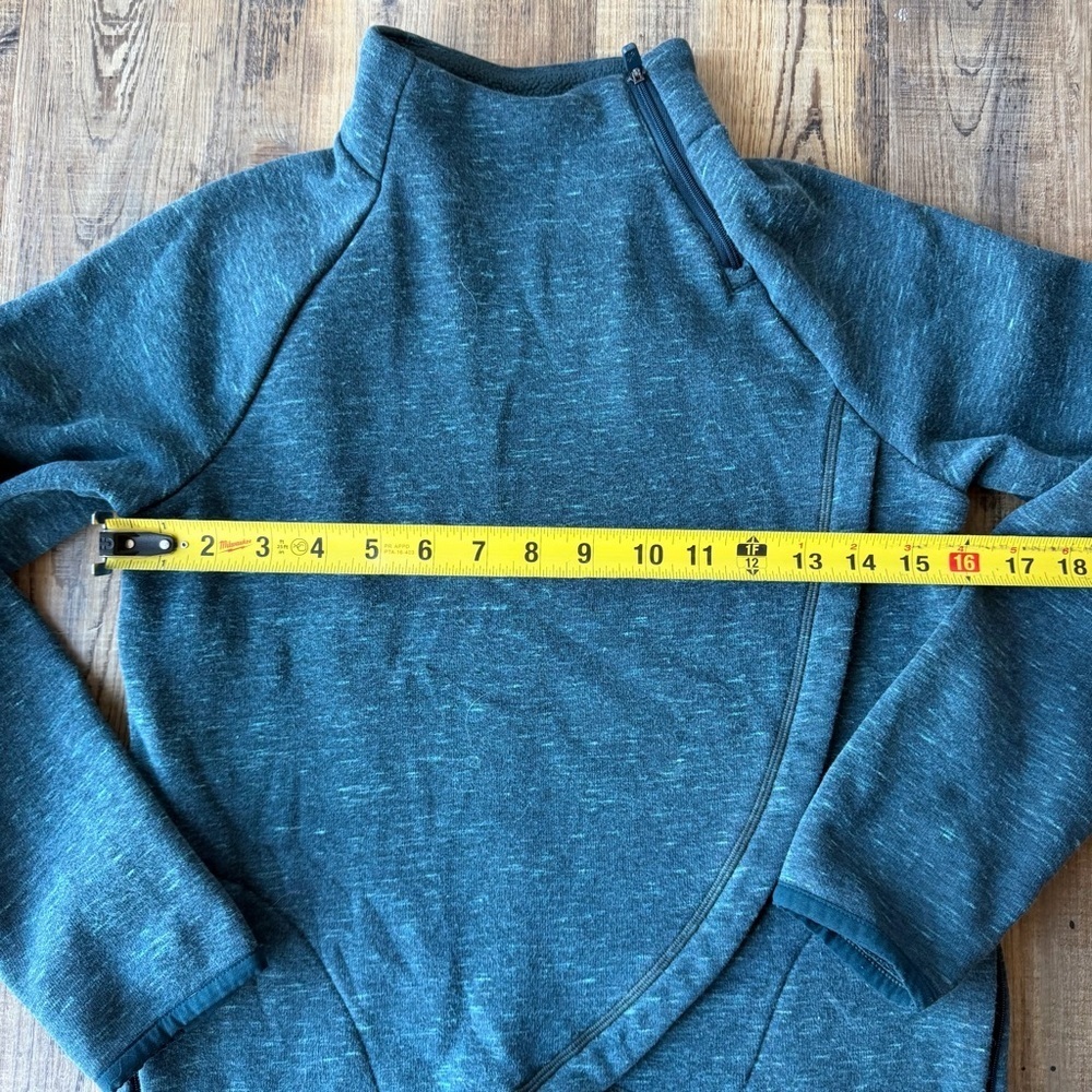 Athleta Girl Crazy Cozy Karma Wrap 2.0 SZ L (12) Abyss Heather Fleece Pullover - Picture 2 of 6